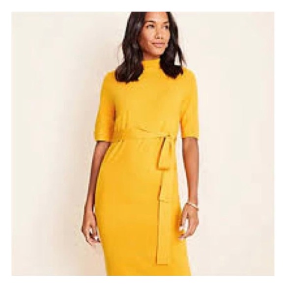 Ann Taylor Mustard Yellow Dress - Picture 3 of 10